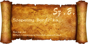 Szepessy Boróka névjegykártya
